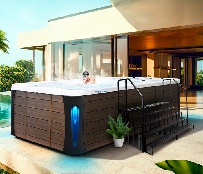 Calspas hot tub being used in a family setting - Nantes